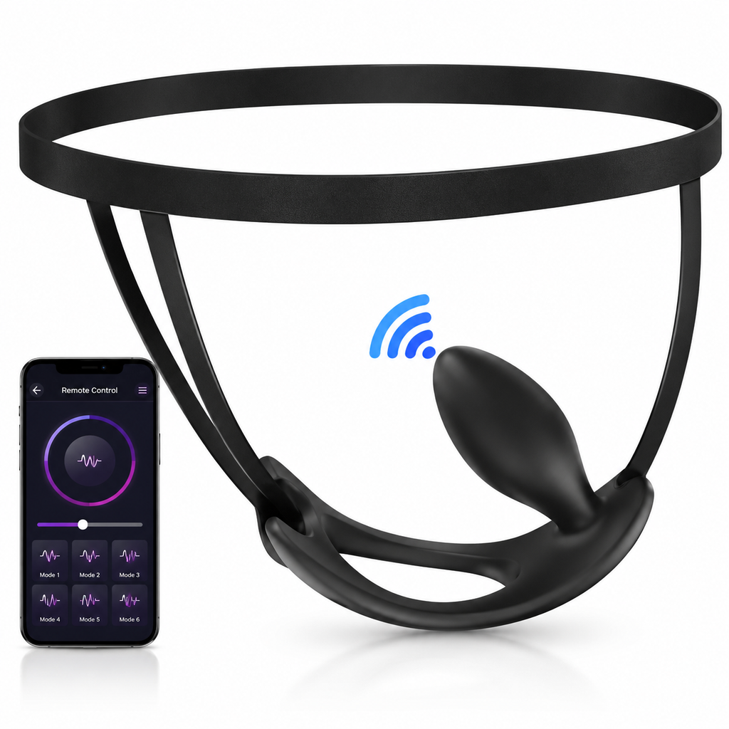 4 IN 1 Tragbarer Analvibrator Penisring Hodenvibration mit Stoßfunktion & 9 Kraftvolle Modi