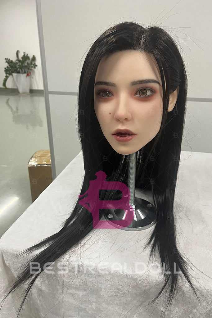 US Stock - Angie Silicone ROS Head Sex Doll TPE Body Oral Sex Small Boobs Movable Jaw Love Doll