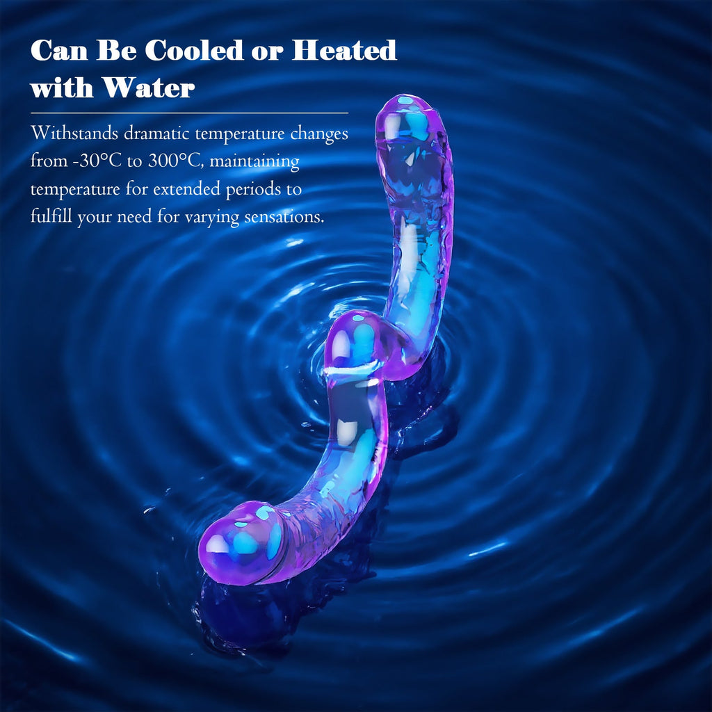Double-ended Glass Dildo for G-Spot & P-Spot