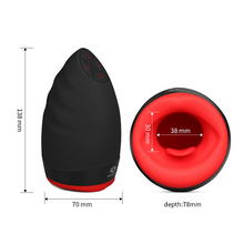 Load image into Gallery viewer, Hot Kiss Cup Men's Silicone Full-automatic Heated Oral Sex Apparatus Three-point Deep Throat Tongue Lick 6-frequency Vibration Level 3 Strength