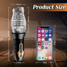 Load image into Gallery viewer, TORNADO-Gawk Gawk 5 Rotating ＆10 Vibrating Transparent Sleeve Oral Sex Cup Male Masturbators