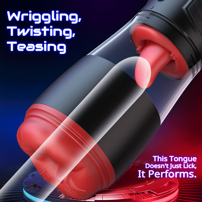 【Partner Play】LickMe Phone Holder 4 Suction 7 Tongue-Licking Voice Function Male Stroker Masturbator