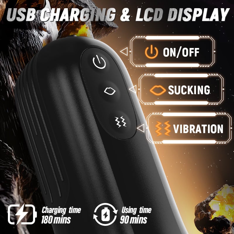 The Captain 10 Vibrating Sucking Deep Throat Male Stroker