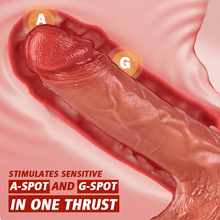 Load image into Gallery viewer, Simulated Ejaculation 8.5 IN Vibrating Dildo Enema Bulb for G-Spot &amp; Anal Prostate Play