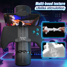 Load image into Gallery viewer, Turbo 10-Mode Explosive Thrusting Stroker – Immersive Gamepad Design with Phone Holder