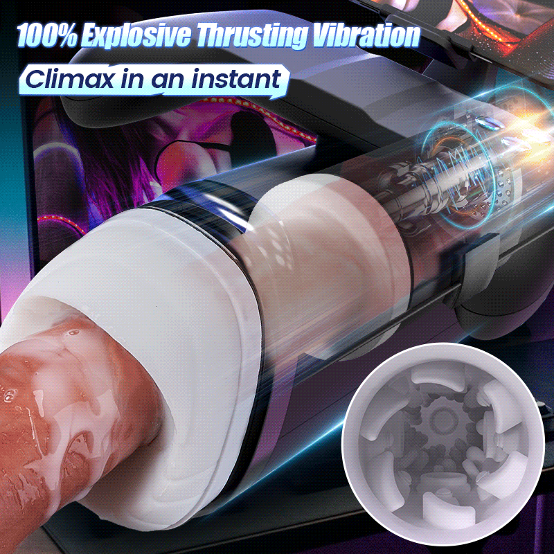 Turbo 10-Mode Explosive Thrusting Stroker – Immersive Gamepad Design with Phone Holder