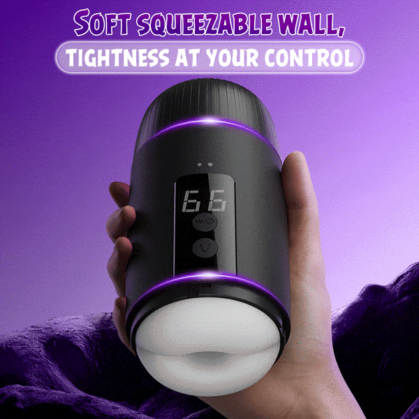 Selena - 8 Slap Tongue-Lick Male Masturbation with 2 Motors Vibration Massage Stroker