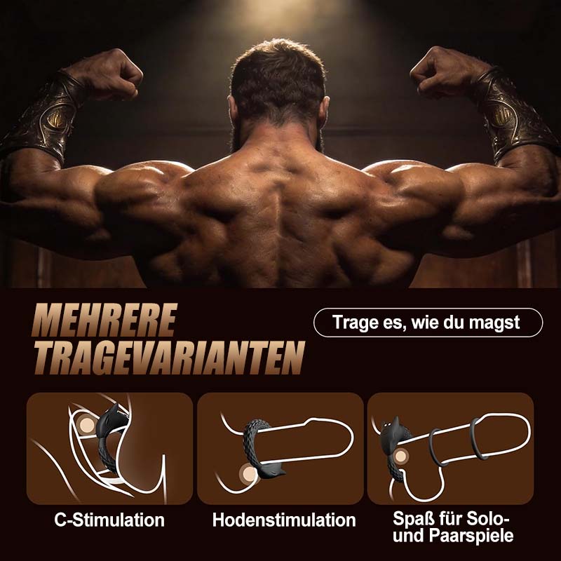 Dragon Thunder – Cock‑Ring mit 10 Vibrationsstufen, langlebiges Silikontoy