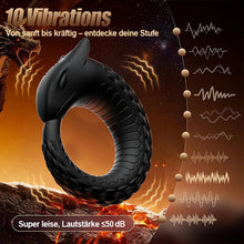 Load image into Gallery viewer, Dragon Thunder – Cock‑Ring mit 10 Vibrationsstufen, langlebiges Silikontoy