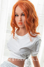 Load image into Gallery viewer, US Stock - 157cm Edeny TPE Transgender Sex Doll Realistic Small Breasts Lesbian Doll Orange Hair Shemale Love Doll