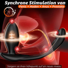 Load image into Gallery viewer, 4 IN 1 Tragbarer Analvibrator Penisring Hodenvibration mit Stoßfunktion &amp; 9 Kraftvolle Modi