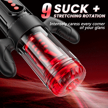 Load image into Gallery viewer, Terminator 9 Telescopic Rotating Sucking with Handle Male Stroker