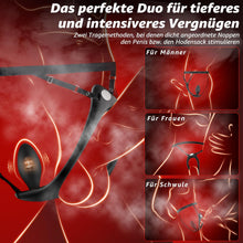 Load image into Gallery viewer, 4 IN 1 Tragbarer Analvibrator Penisring Hodenvibration mit Stoßfunktion &amp; 9 Kraftvolle Modi