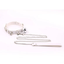 Load image into Gallery viewer, Leather Bell Fun Collar With Traction Rope Dog Slave Sm Adjustment And Restraint Punishment Adult Sex Products
