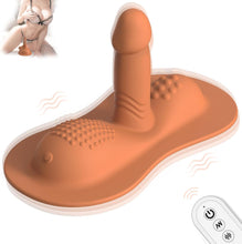 Load image into Gallery viewer, Sit and Ride Dildo Vibrators Sex Toys Machine for Women Men Couples, Himitsuna Remote Control Vibrator Clit Anal G Spot Double Stimulator with 10+10 Vibrating Modes, Monster Dildo Mount Adult Sex Toy