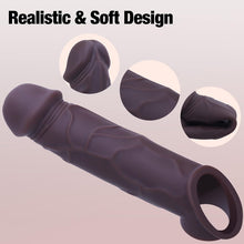 Load image into Gallery viewer, Black  Penis Sleeve Vibrating Cock Sleeve