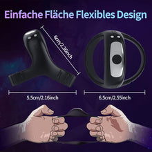 Load image into Gallery viewer, Vibrating Cock Ring, Silicone Dual Cock Ring Vibrator with 9 Vibration Modes for Perineum/Clitoral Stimulation - Longer, Harder, Stronger Erection, Improves Sex Toys and Games for Adults