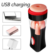 Load image into Gallery viewer, Deep Throat Aircraft Cup Men's Intelligent Speech Warming Foreign Trade Vibration Masturbation Adult Sex Products Issuing