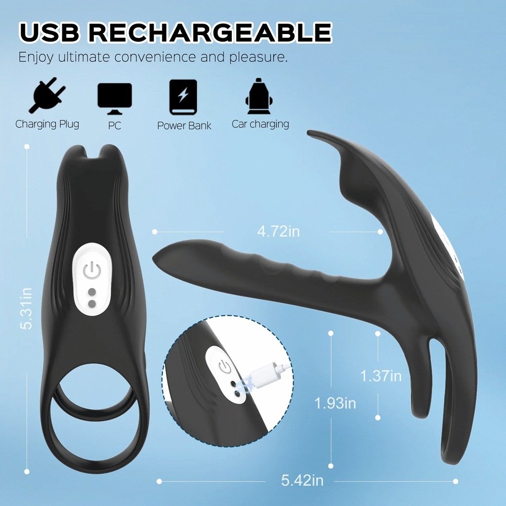 Black Fox - Vibrating Girth Enhancer Penis Sleeves