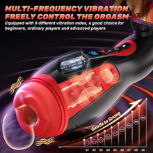Load image into Gallery viewer, App Control Suction and Vibrating Male Masturbator with Phone Holder