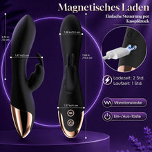 Load image into Gallery viewer, Vibrator Sex Spielzeug für die Frau, Vibration für Frauen Schwarz | Vibratorensets für Frauen Klitoris, Dildo Rabbit Vibratoren mit Klitorisstimulation, 10 Vibrationmodi Sextoysets für Damen