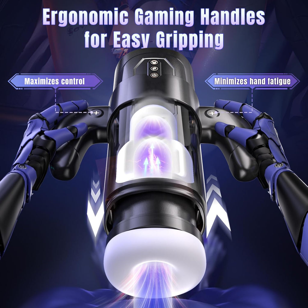 Male Masturbator Sex Toys for Men, Deluxe 6In1 Accelerate Boost Thrusting Sucking Vibrating 9 * 6 * 3 Modes 300g Sleeve Strong Suction Cup Sex Toys for Man Blowjob Adult Toys Mens Doll Stroker