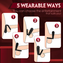 Load image into Gallery viewer, Vibrating Cock Ring Sex Toys for Men - Penis Ring Vibrator with 10 Vibrations, Adult Male Sex Toy for Longer Harder Stronger, Double Penis Vibrators, Couples Mens Male Adult Sex Toys &amp; Games