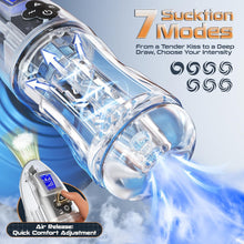 Load image into Gallery viewer, Rogen - Fully Transparent Vibrating Sucking Voice Male Mechanical Stroker