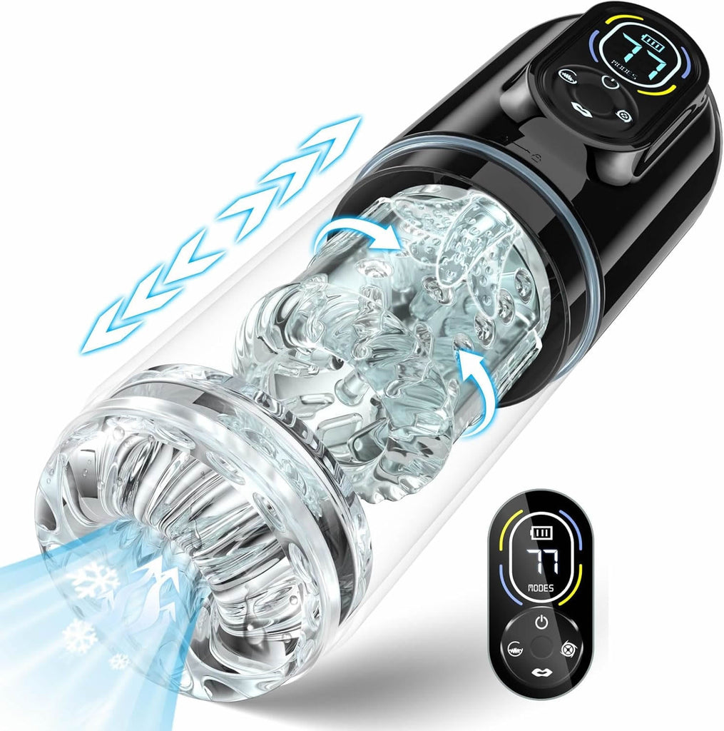 Automatic Male Masturbator Sex Toys for Men, Male Sex Toys Penis Pump with 7 Sucking & Vibrating & Thrusting & Rotating & Licking, Mens Sex Toy Adult Toys Blowjob Sex Machine Pocket Pussy Stroker