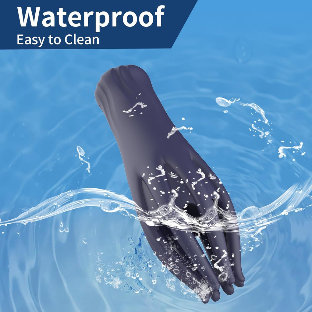 Male Vibrator Sex Toys - Magnetic Penis Vibrator with 10 Modes Vibration, 3-in-1 Penis Massager for Masturbation Prolong Endurance and Massage, Blue Silicone Waterproof Mens Vibrator