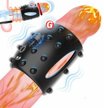 Load image into Gallery viewer, Vibrating Cock Ring Penis Sex Toy - Penis Enlarger Ring for Couple Anal Vaginal Extra Stimulation, Vibrating Penis Sleeve with 10 Vibration Modes, Sex Toys for Couple &amp; Man Sex Toy
