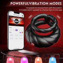 Load image into Gallery viewer, Mighty Grip - 10 Frequency Vibration Dual Limitation Silicone Penis Ring