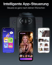 Load image into Gallery viewer, Masturbieren für Männer 7 Saug- &amp; Vibrationsmodi Masturbator 18,03 cm Tiefe | KI Sex Spielzeug für die Männer, Elektrische Masturbatoren Druckregelung Penispumpe, Taschenmuschi mit Handyhalter Sex Toys