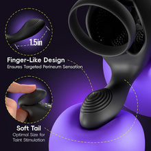 Load image into Gallery viewer, 3-in-1 Vabrating Cock Ring With Perineum Stimulator