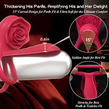 Load image into Gallery viewer, Rechargeable 7 Vibrating Male Couples Sex Toys, Vibrating Penis Ring with Rose Clitoral Stimulator, Couples Sex Toys with G Spot Clitoral Vibrator