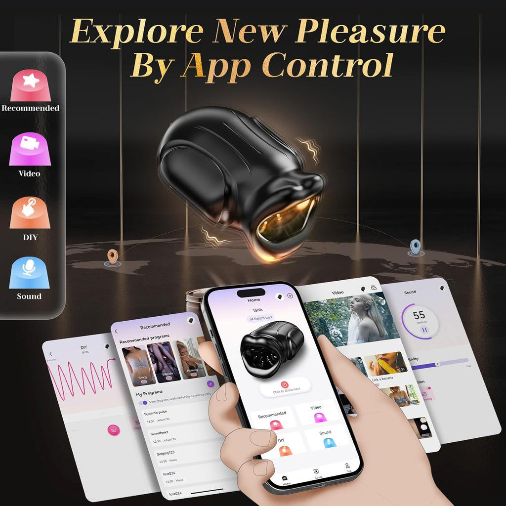 Male Sex Toys for Men - Male Masturbator Penis Vibrator with 10 Vibrating & APP, Mouth Blowjob Male Stroker Trainer Adult Toys for Prolong Endurance, Pocket Pussy Mens Sex Toy Sex Machine