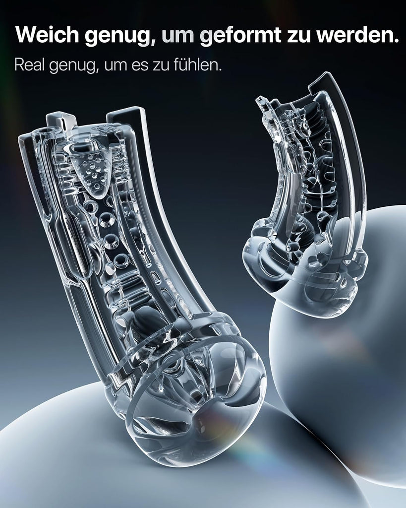 Masturbieren für Männer 7 Saug- & Vibrationsmodi Masturbator 18,03 cm Tiefe | KI Sex Spielzeug für die Männer, Elektrische Masturbatoren Druckregelung Penispumpe, Taschenmuschi mit Handyhalter Sex Toys