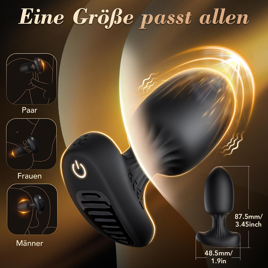Analvibratoren Sex Spielzeug für die Männer die Paare solo, Prostata Stimulation Gay Sex Toyset für Man, Anal Vibrator Toy Analdildo mit App & 9 Vibration