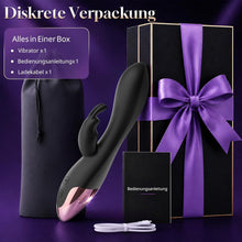 Load image into Gallery viewer, Vibrator Sex Spielzeug für die Frau, Vibration für Frauen Schwarz | Vibratorensets für Frauen Klitoris, Dildo Rabbit Vibratoren mit Klitorisstimulation, 10 Vibrationmodi Sextoysets für Damen