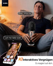 Load image into Gallery viewer, Masturbieren für Männer 7 Saug- &amp; Vibrationsmodi Masturbator 18,03 cm Tiefe | KI Sex Spielzeug für die Männer, Elektrische Masturbatoren Druckregelung Penispumpe, Taschenmuschi mit Handyhalter Sex Toys