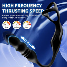 Load image into Gallery viewer, Thrusting Anal Vibrator Prostate Massager, Vibrating Cock Ring, Remote Control Anal Butt Plug, 9 Vibration Modes, Anal Bead，Male Vibrators for Men Adult Toys, Sex Toys for Men and Couple Pleasure