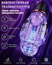 Load image into Gallery viewer, Masturbieren für Männer mit Zungenleck Sex Spielzeug für die Männer - Full-Wrap Masturbator Sexspielzeug für Männer Solo, Penis Eichel Vibrator Masturbator, KI-Interaktion Sex Toyset für Man