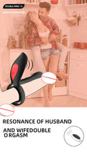 Load image into Gallery viewer, Adult sex products men's ring vibrating lock fine ring double ring male and female resonator electric negative vibrator