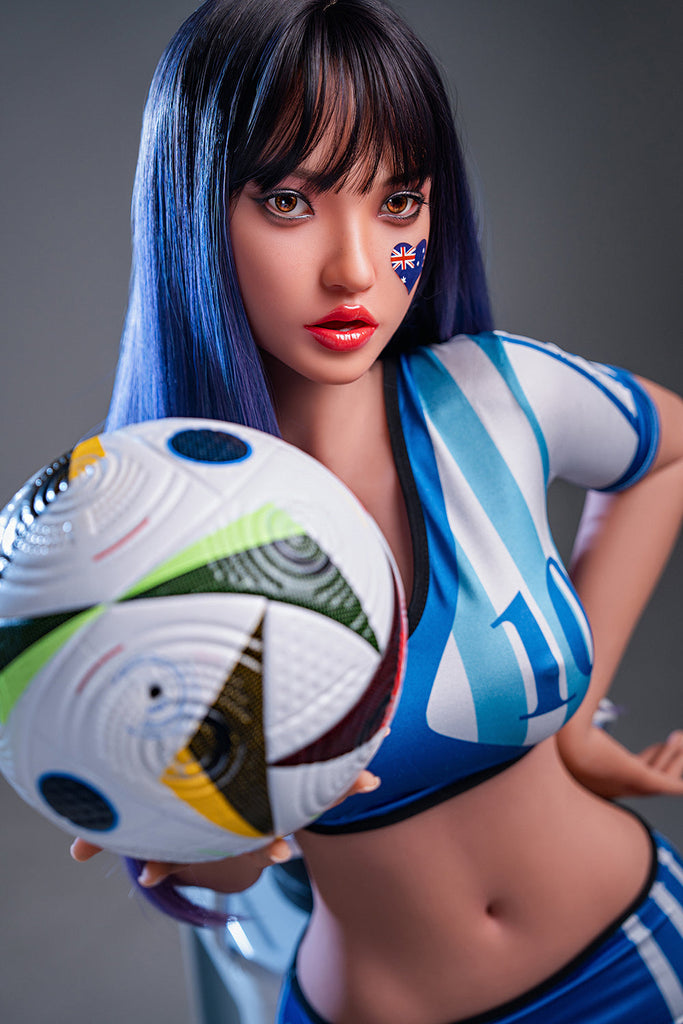 US Stock - Finley 152cm M29 Silicone ROS Head Love Doll C Cup Football Style TPE Body Movable Jaw Adult Oral Sex Doll