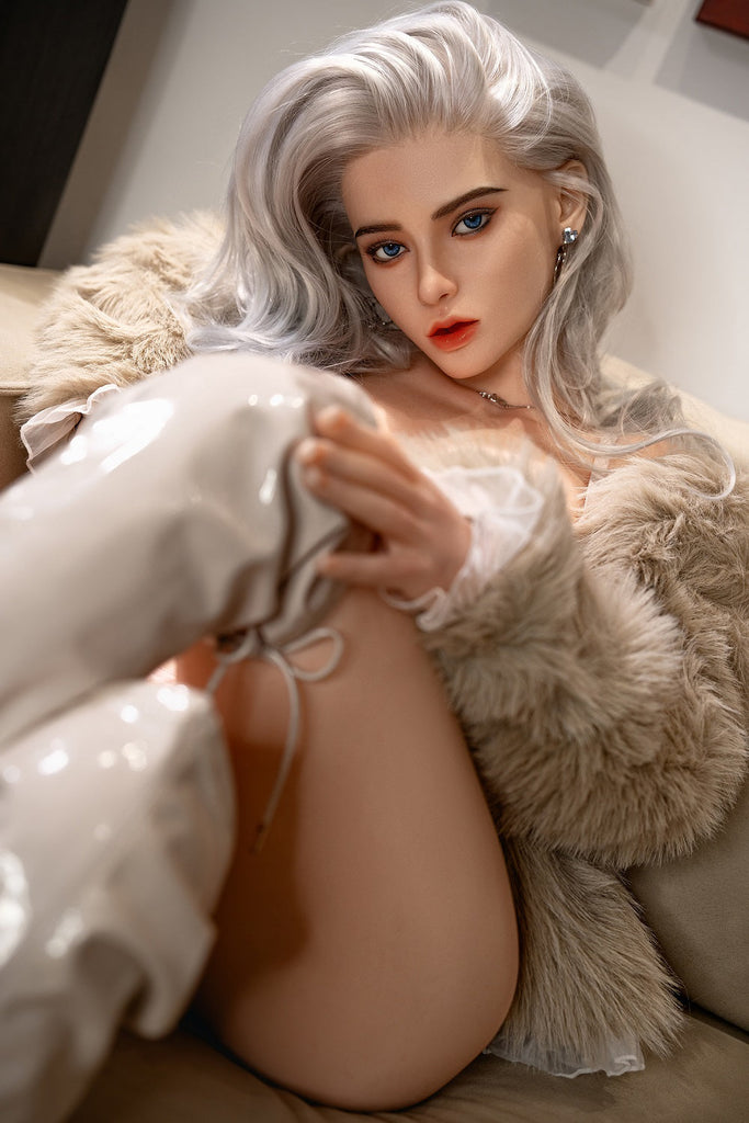 US Stock - Saner 164cm M12 Silicone ROS Head Sex Doll TPE Body Realistic Movable Jaw Oral Sex Love Doll (Free 2ND Head)