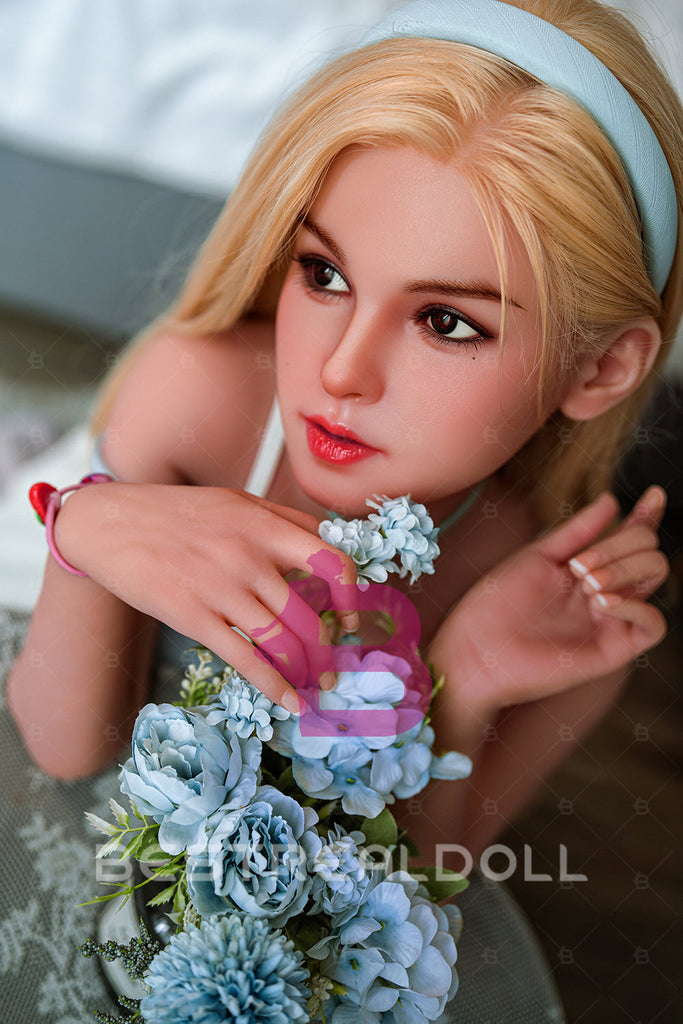 US Stock - Sylvestra 150cm M15 Silicone ROS Head Sex Doll Movable Jaw TPE Body Adult Oral Sex Love Doll (Free 2ND Head)