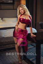 Load image into Gallery viewer, US Stock - YAMIEE Leia 162cm 450B Unique Design Silicone ROS Head Oral Sex Love Doll TPE Body Movable Jaw BBW Sex Doll (Free 2ND Head)