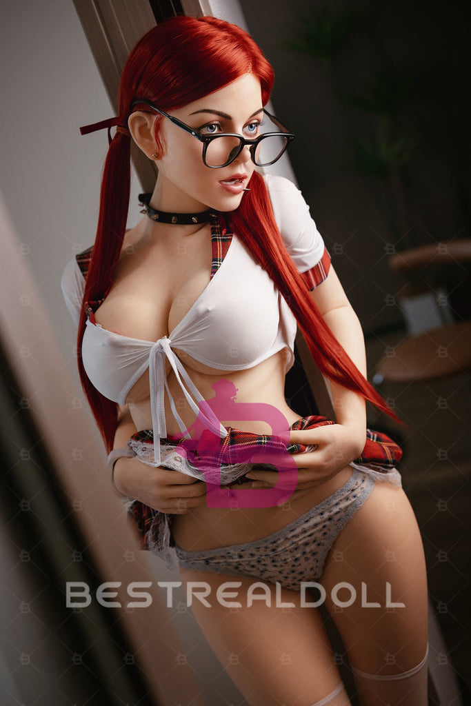 US Stock - RIDMII Janice 160cm 5ft3 K15 Silicone ROS Head Oral Sex Love Doll Unique Design TPE Body Movable Jaw Adult Sex Doll