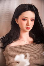 Load image into Gallery viewer, US Stock - RIDMII 163cm Unique Design Muncey Asian Medium Boobs Sex Doll Silicone Head TPE Body Long Black Hair Love Doll