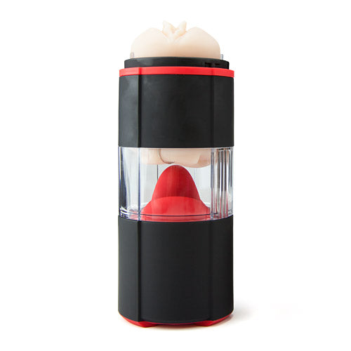 Rechargeable licking realistic masturbator